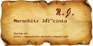 Merschitz Jácinta névjegykártya